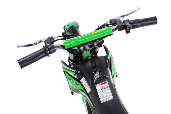 Kinder Mini Elektro Crossbike "Gepard" 500 Watt verstärkte Gabel 36Volt Grün - Elektro Auto Elektroauto Kinderauto